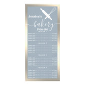 Prijzenlijst bakkerij reclamekaart (Voorkant)