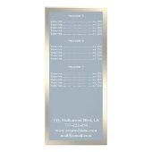 Prijzenlijst bakkerij reclamekaart (Achterkant)