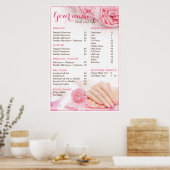 Prijzenlijst Beauty Nagelstudio Poster (Keuken)