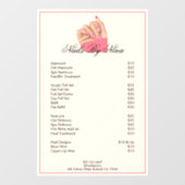 Prijzenlijst l Nagelstylist Schoonheidssalon Raamsticker (Vel)