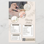 Prijzenlijst Nagelstudio | Manicure Pedicure Flyer (Voorkant)