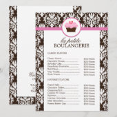 Prijzenlijst Pretty Damask Bakkerij (Voorkant / Achterkant)