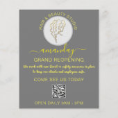 Prijzenlijst QR-code schoonheidssalon heropening l Flyer (Achterkant)