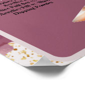 Prijzenlijst schoonheid nagel salon menu rood paar poster (Hoek)