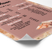 Prijzenlijst schoonheid nagelsalon Marble menu Poster (Hoek)