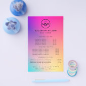 Prijzenlijst sjabloon trendy luxe salon flyer (Enkel)