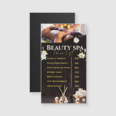 Prijzenlijst Spa Service Menu (Voorkant / Achterkant)