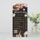 Prijzenlijst Spa Service Menu (Staand voorkant)