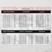 Prijzenlijst Stylish Pink Salon Spa Flyer (Voorkant)