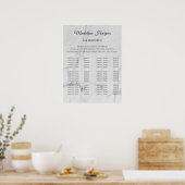 Prijzenlijst Vintage Schoonheidssalon Poster (Keuken)