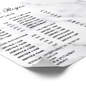 Prijzenlijst Vintage Schoonheidssalon Poster (Hoek)