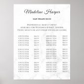 Prijzenlijst Vintage Schoonheidssalon Poster (Voorkant)