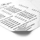 Prijzenlijst Vintage Schoonheidssalon Poster (Hoek)