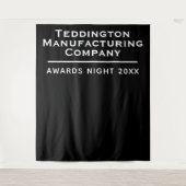 Prijzenpresentatie Bedrijf Zwarte Achtergrond Wandkleed (Voorkant)