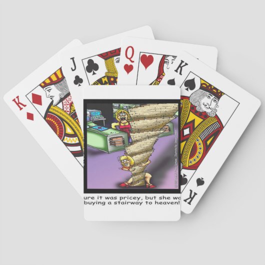 Prijzige Hemelse Trap Grappig Pokerkaarten (Achterkant)