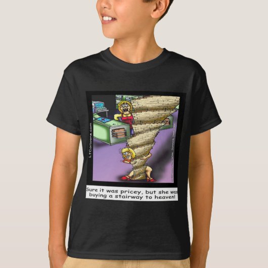Prijzige Hemelse Trap Grappig T-shirt (Voorkant)