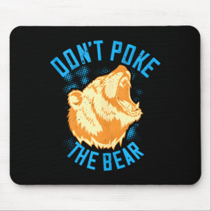 Prikkel de grizzlybeer niet grappige retro beer muismat