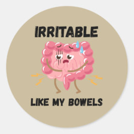 Prikkelbaar Als Mijn Darmen Ronde Sticker