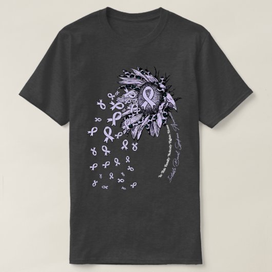 Prikkelbare darmsyndroom bewustzijn zonnebloem nie t-shirt (Design voorkant)