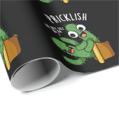 Prikkelbare Grappige Cactus Puns Donker BG Cadeaupapier (Rol Hoek)