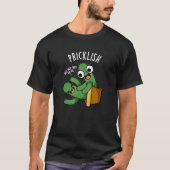 Prikkelbare Grappige Cactus Puns Donker BG T-shirt (Voorkant)