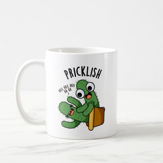 Prikkelbare grappige cactus puns koffiemok (Links)