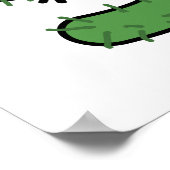 Prikkelbare grappige cactus puns poster (Hoek)