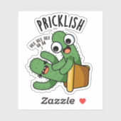 Prikkelbare grappige cactus puns sticker (Vel)