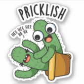 Prikkelbare grappige cactus puns sticker (Voorkant)