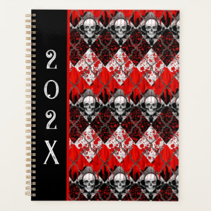 Prikkeldraad Argyle Bloed Spatter Rood Zwart Wit Planner