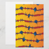 prikkeldraad briefpapier (Voorkant / Achterkant)