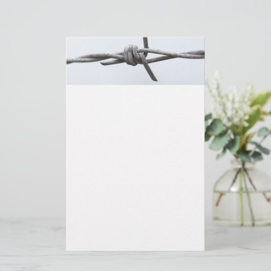 prikkeldraad briefpapier (Staand voorkant)