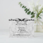 Prikkeldraad Gevleugelde Schedel Cyber Goth Uitnod Kaart (Staand voorkant)