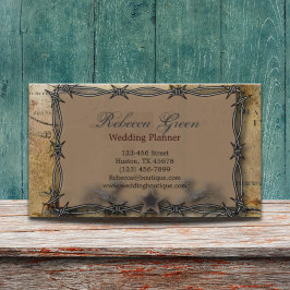 prikkeldraad landelijk western land boerderij visitekaartje