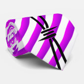 Prikkeldraad op Paarse strepen 2 Stropdas (Opgerold)