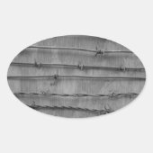 prikkeldraad ovale sticker (Voorkant)