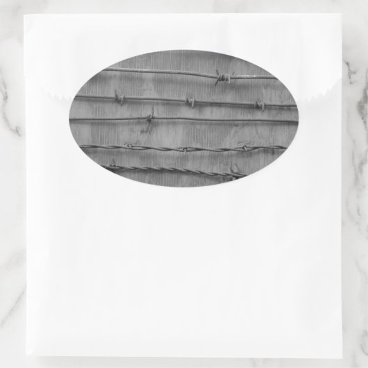 prikkeldraad ovale sticker (Tas)