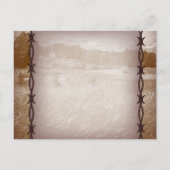 prikkeldraad western land bruiloft opslaan van de  aankondigingskaart (Achterkant)