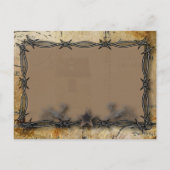 prikkeldraad western land bruiloft opslaan van de aankondigingskaart (Achterkant)