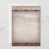 prikkeldraad western trouwrepetitie diner kaart (Achterkant)