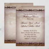 prikkeldraad western trouwrepetitie diner kaart (Voorkant / Achterkant)