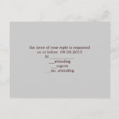 prikkeldraad westerne land bruiloft reactie RSVP Uitnodiging Briefkaart (Achterkant)