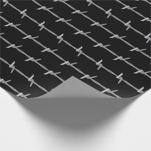 prikkeldraadvermaak cadeaupapier (Hoek)