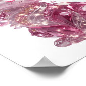 Prikkelend Zilver ROZE DIAMANT KAT Poster (Hoek)