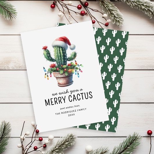 Prikkelende Cactus Kerst Kaarten