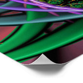Prikkelende Vortex Spiraal Abstracte Bloemrijke Fr Poster (Hoek)
