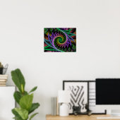 Prikkelende Vortex Spiraal Abstracte Bloemrijke Fr Poster (Thuiskantoor)