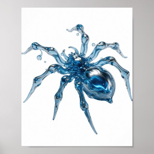 Prikkelende Zilver WATERSPIN Print (Voorkant)