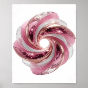 Prikkelende Zilveren SPACE GALAXY Modern Design Poster
