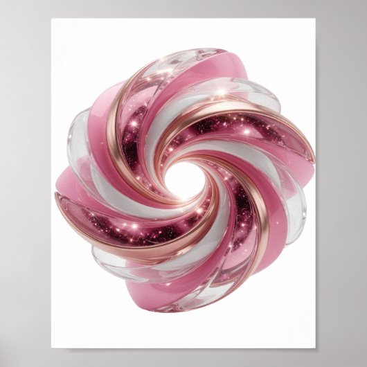 Prikkelende Zilveren SPACE GALAXY Modern Design Poster (Voorkant)